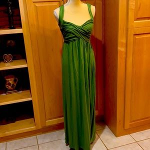 Max Studio long patio dress Bright Green! Awesome Color  SIze M